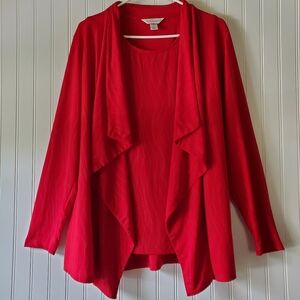 Christopher & Banks Tank & Jacket 2pc Combo Women's Sz L